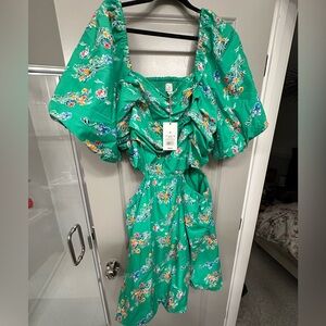 NWT Kelly green floral bubble dress!
